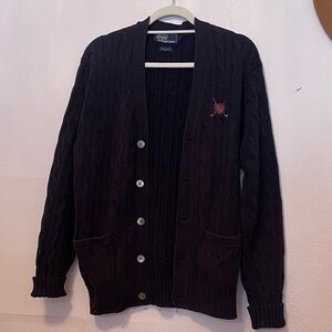 Ralph Lauren Women's Navy Blue Cardigan Sweater